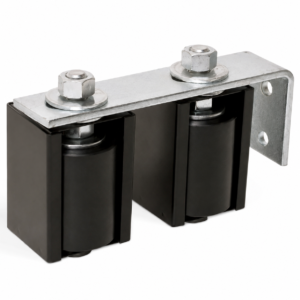DoorKing 1204-122 Adjustable Guide Roller Assembly - 3" UHMW / Black