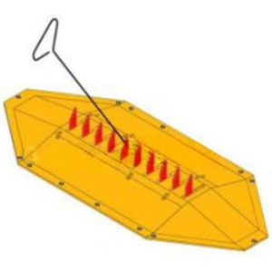 DoorKing 1610-010 Spike Lock Down Handle - Surface Mount