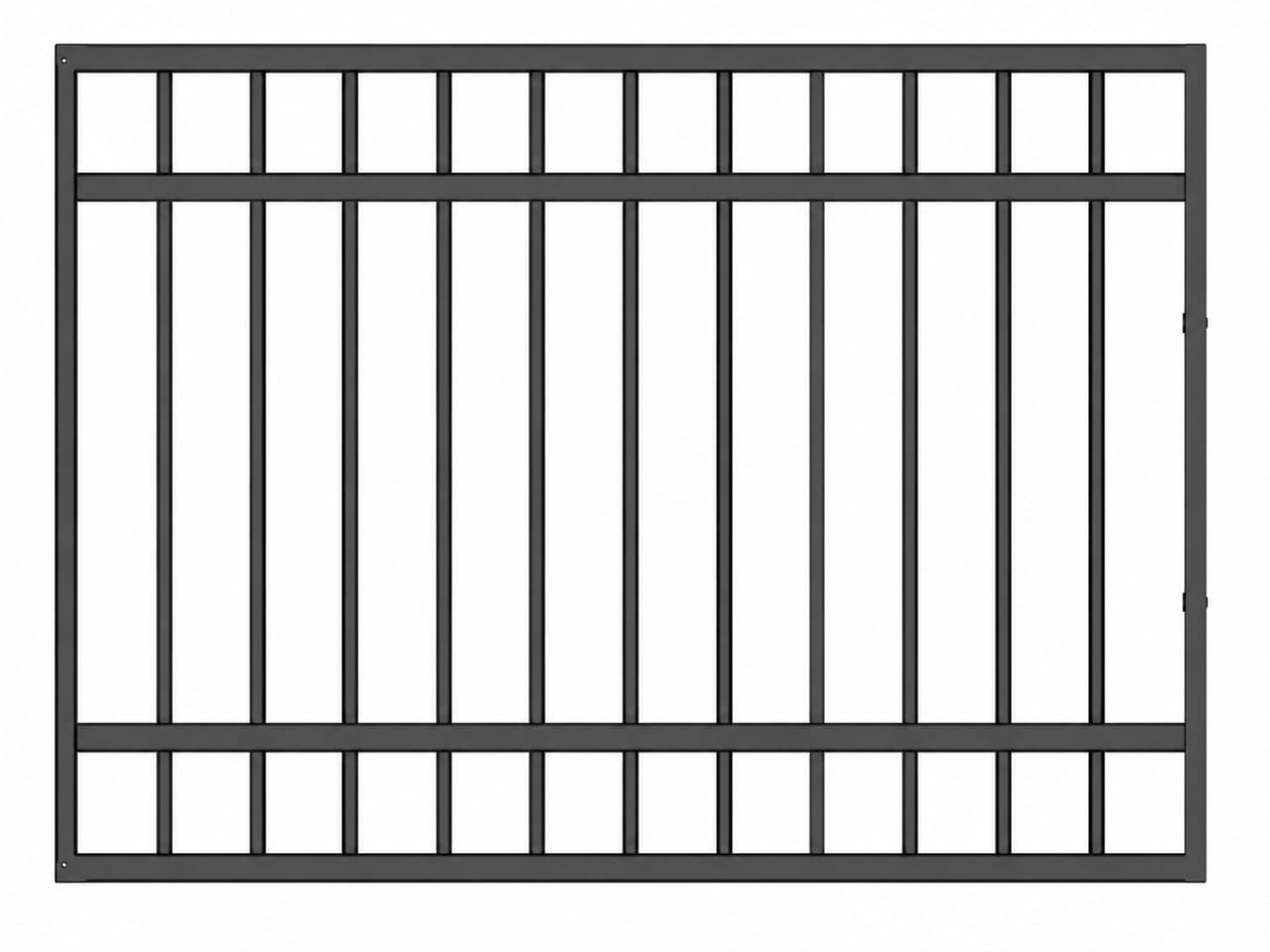 DuraGate Modular Flat Top Pedestrian Gate - 5-1/2' W x 4' H