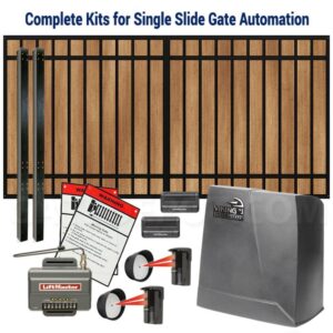 DuraGate Slide Gate & Automation Kit - Modular Flat Top 10x5' Single / Accepts Wood Infill