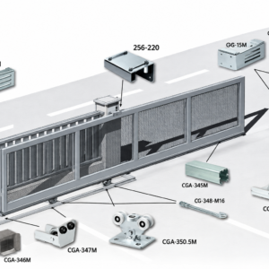 Comunello DuraGates CGA-350.5M Cantilever Gate Hardware - Aluminum / 550 Lbs