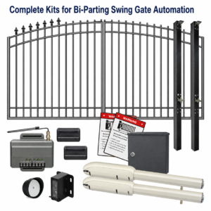 DuraGate Swing Gate & Automation Kit - Arch Top 16x5' Dual w/ Finial Stubs
