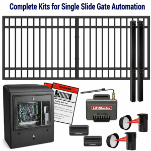 DuraGate Slide Gate & Automation Kit - Modular Flat Top 10x4' Single